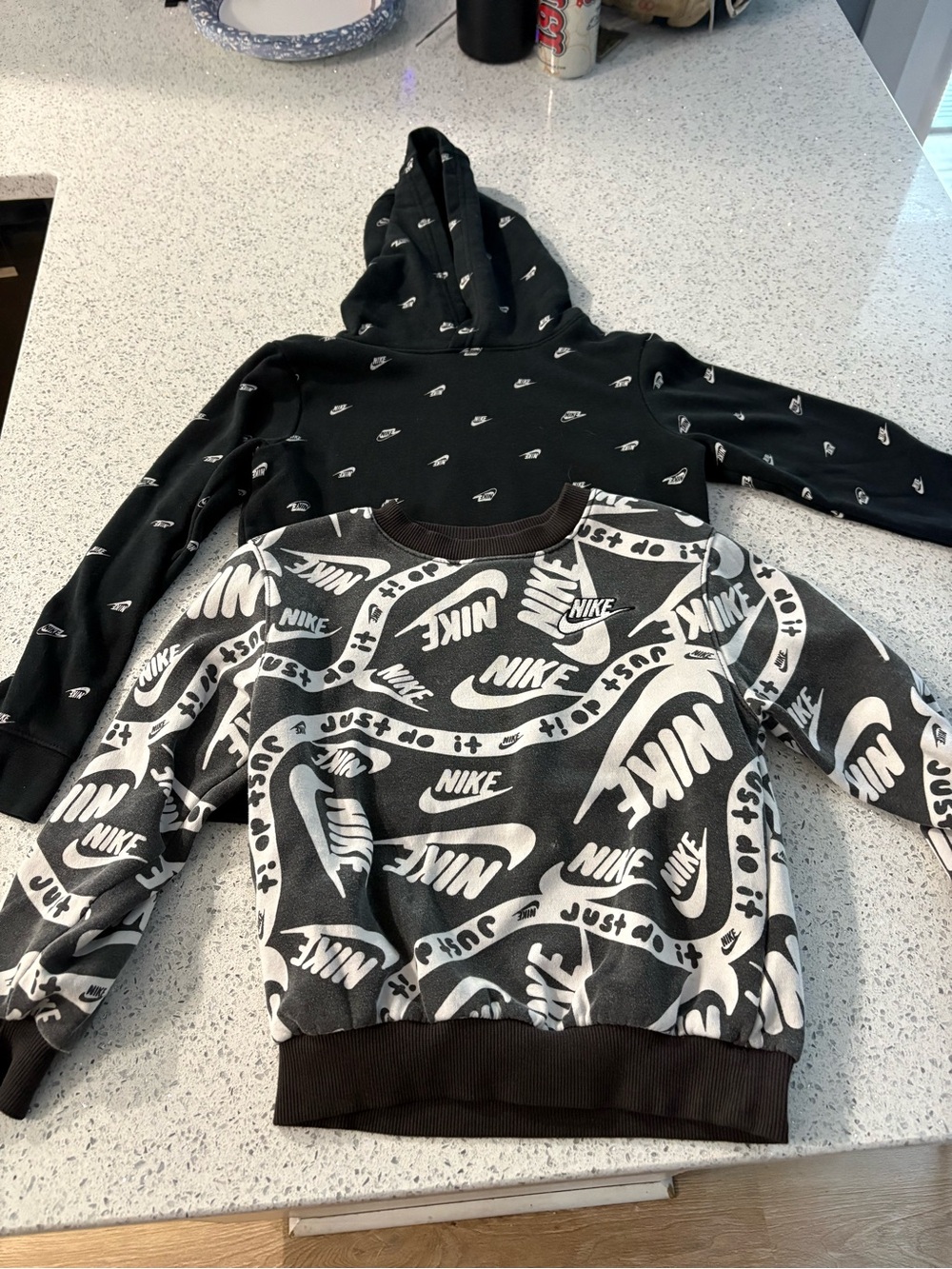 Nike Black & White Logo Crewneck Sweatshirt and hoodie